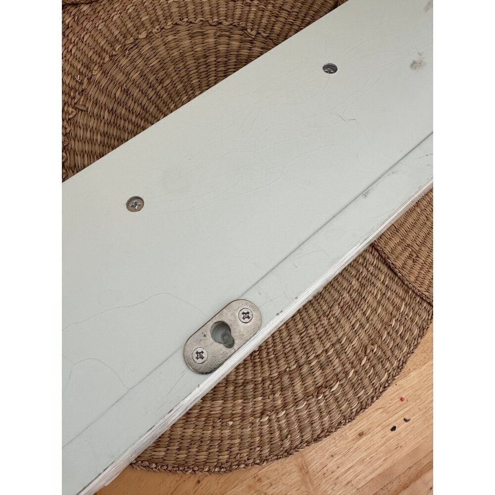 24” long White Shelf with hanging knobs - Picture 8 of 12